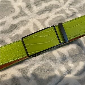 Braveman Genuine Leather Croc Design Dress Belt with Automatic Buckle
